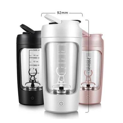Electric Shaker Bottle Protein Shaker Bottle Protein Mixer for Perfect Creamy Shake Rechargeable Blender Bottle -White