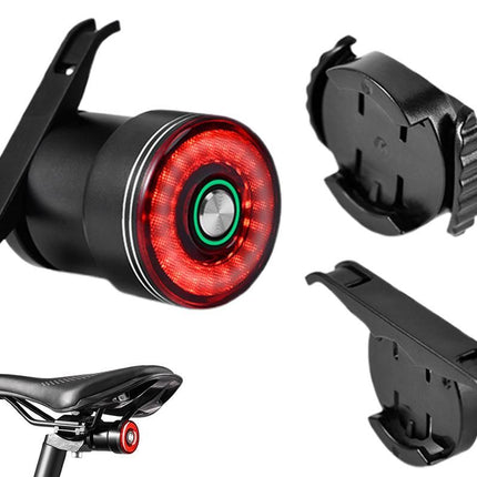 Bike Smart Taillight Auto Brake Sensing Rear Light Warning Saddle Light