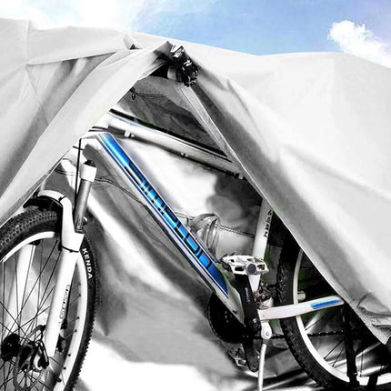 210D Waterproof Bike Cover with Lock Hole for Outdoor Storage - L