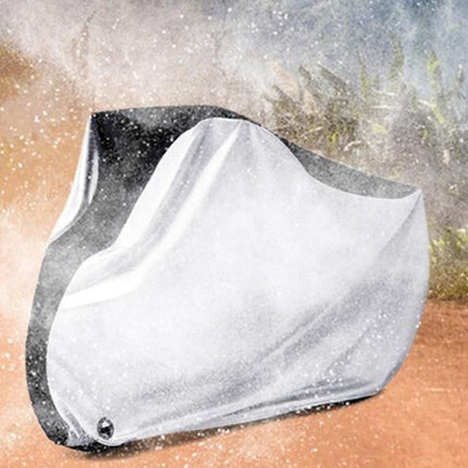 210D Waterproof Bike Cover with Lock Hole for Outdoor Storage - L