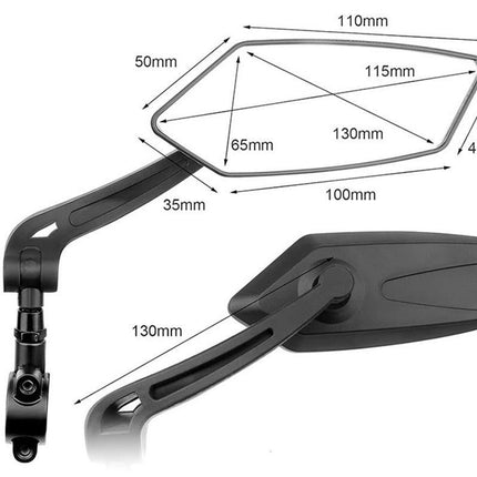 Mountain Bike Rearview Mirror Adjustable Rotatable Handlebar Bicycle Mirror