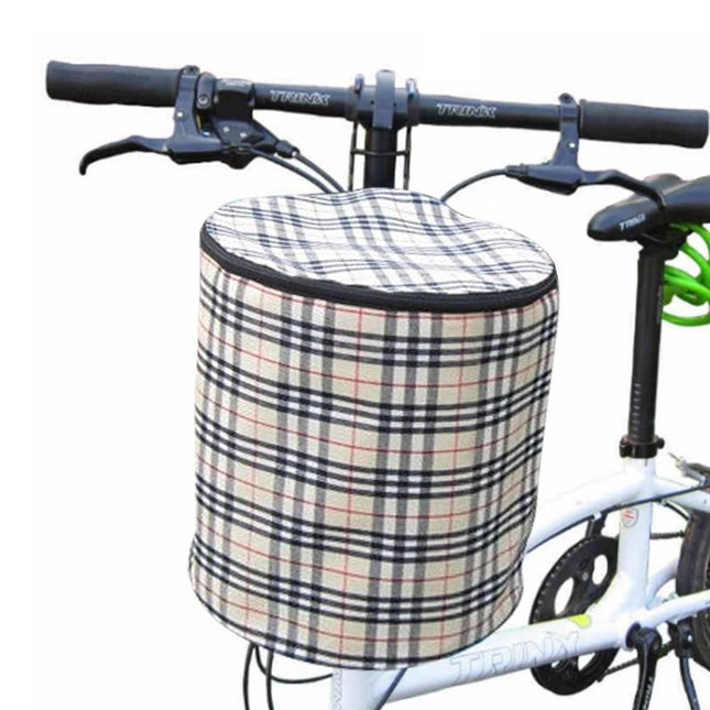 Detachable Bike Bicycle Front Basket(Beige) V1308-DSZKI-73-2