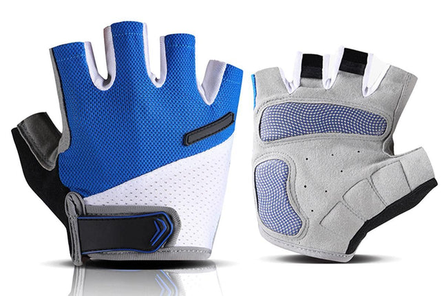 1 Pair Cycling Half Finger Bike Gloves With Anti Slip Pad For Unisex