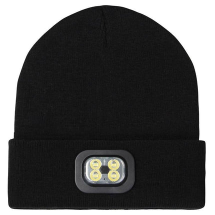 LED Beanie Hat USB Rechargeable LED Light Hat Winter Warm Knitted Hat Camping Workwear Hat with LED Light