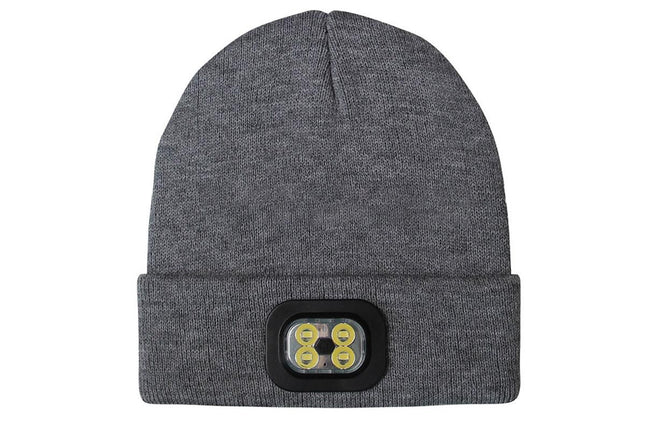 LED Beanie Hat USB Rechargeable LED Light Hat Winter Warm Knitted Hat Camping Workwear Hat with LED Light – product detail