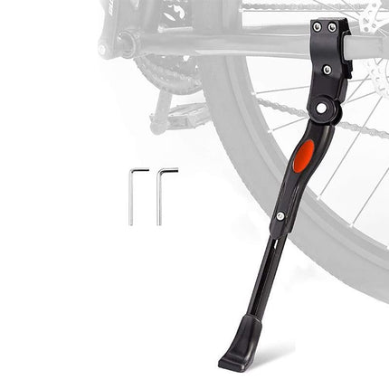 Adjustable Rear Bike Kick Stand Bicycle Mountain Bike Stand Kickstand Bicycle Road Mountain Cycling Rear Mount Side Stand Adjustable Alloy Replacement Kickstand for Mountain Bike