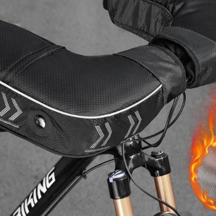 Winter Bike Handlebar Mitts - Universal Thickened Windproof Gloves for Road Bicycles