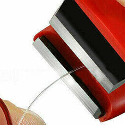 Fishing Knot Tying Tool Fast Line Clippers Tie Tippet Cutter Nipper - Red and Black