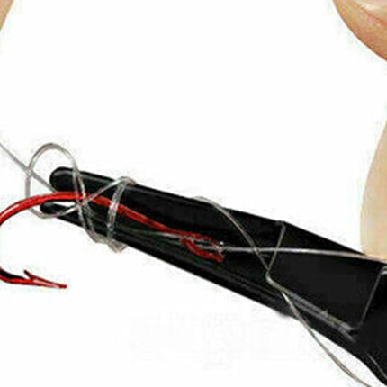 Fishing Knot Tying Tool Fast Line Clippers Tie Tippet Cutter Nipper - Red and Black