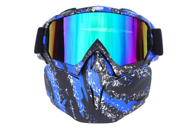 Outdoor Sport Goggles Ski Snowmobile Face Mask with Sun Glasses – product detail