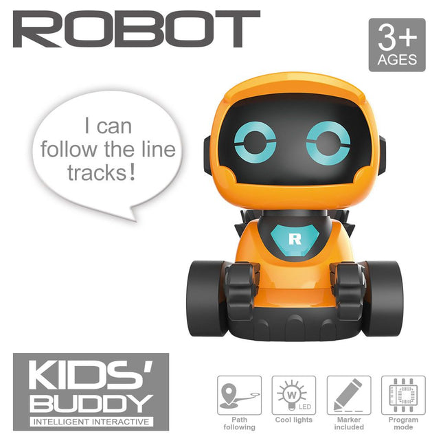 Smart Track-Following Robot Toy for Kids Ages 3 Plus Interactive Educational Drawing Car with Lights and – product detail
