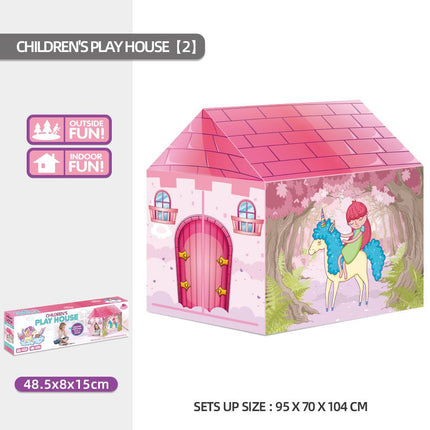 Kids Play Tent Theme House for Indoor Outdoor Fun, Space Princess Ocean Design with Ball Pit, Perfect for Toddlers and Family Camping Adventures as a Creative Holiday Gift (Space1A, Blue)