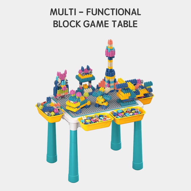Multifunctional Kids Building Block Table Set with Storage Compatible with 3-6 Year Olds Includes Chair – product detail