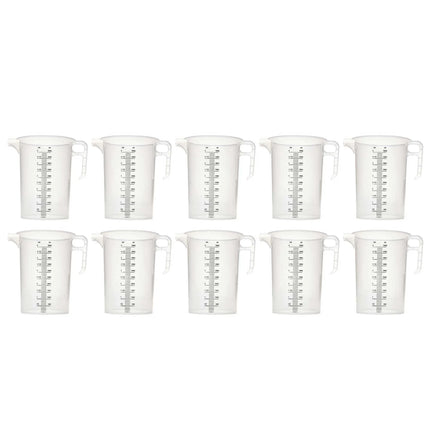 10x 5L Measuring Jug Heavy Duty Clear Plastic Propylene Food Grade BPA 5 Pro-Jug