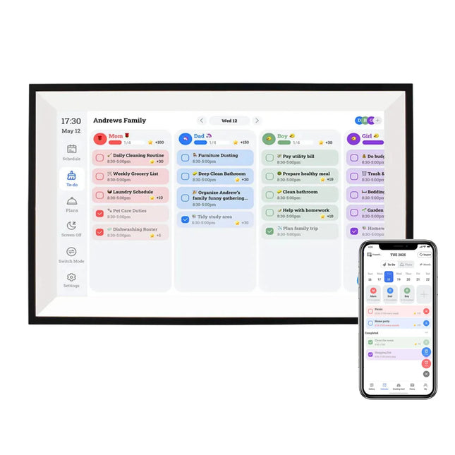 Kitchee 10 Digital Calendar Smart Family Planner