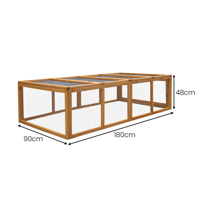 Furtastic Rectangular Wooden Chicken Coop & Rabbit Hutch – product detail
