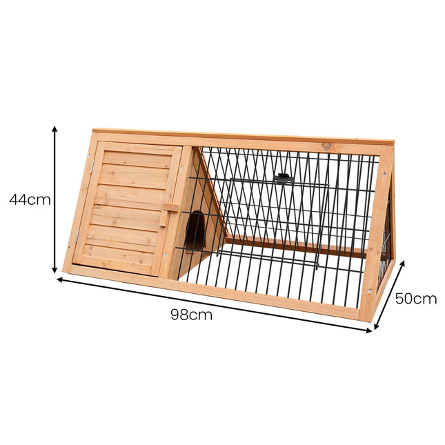 Furtastic Triangle Wooden Rabbit Hutch – product detail