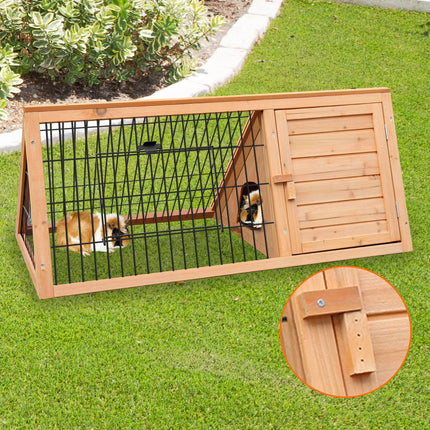 Furtastic Triangle Wooden Rabbit Hutch