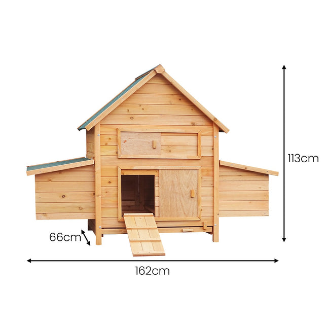 Furtastic Wooden Chicken Coop & Rabbit Hutch With Ramp Nesting Boxes – product detail