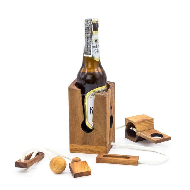 Brainteaser beer bottle mystery lock puzzle- open the lock before you can have a drink Great party gift