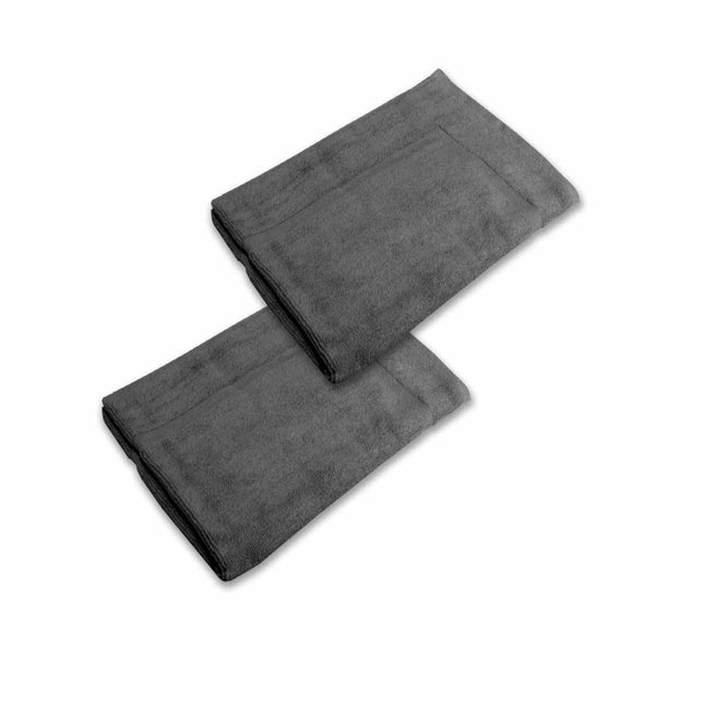 800GSM Set of 2 Cotton Bath Mats 50 x 70 cm Charcoal V442-ATX-BATHM-SETOF2800GSM-CHARCOAL-RE in Silver