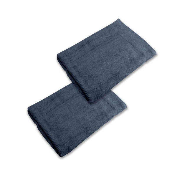 800GSM Set of 2 Cotton Bath Mats 50 x 70 cm Navy V442-ATX-BATHM-SETOF2800GSM-NAVY-RE in Silver