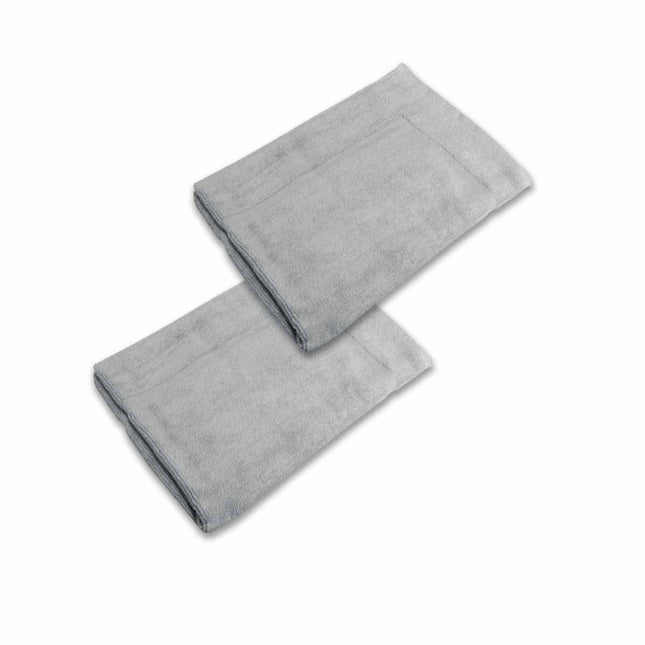 800GSM Set of 2 Cotton Bath Mats 50 x 70 cm Silver V442-ATX-BATHM-SETOF2800GSM-SILVER-RE