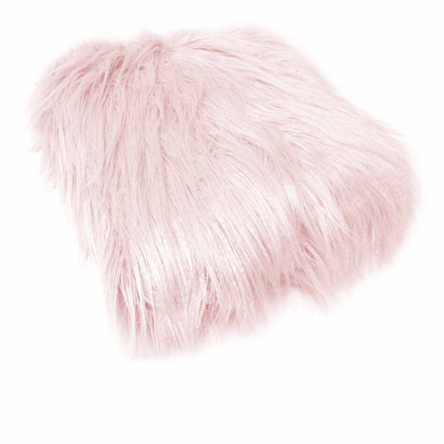 Mia Luxury Long Hair Faux Fur Throw Rug 127 x 152 cm Pale Pink V442-ATX-THROW-23LUXMIA-PALEPINK-RE