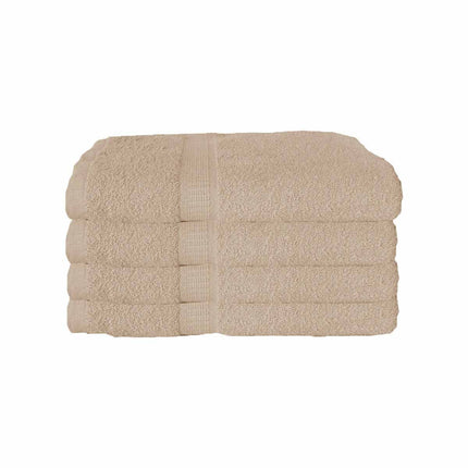 600GSM Set of 4 Combed Cotton Bath Towels 70 x 140 cm Latte (aka Frappe)