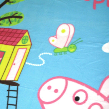 Peppa Pig Tree House Printed Polar Fleece Throw Rug 130 x 160 cm