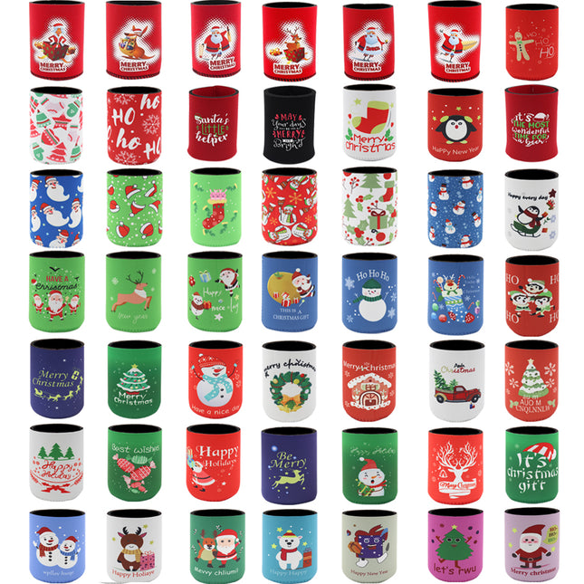 8x Christmas Stubby Stubbie Holders Beer Bottle Drink Can Cooler Santa Reindeer H – product detail