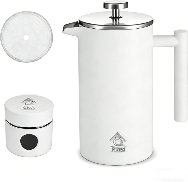 French Press Coffee Maker 350ml with Coffee Bean Can Plus Extra Filter Gift Set
