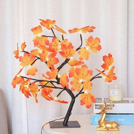 24Led Christmas Tree Lights Maple Twig Fairy Xmas Party Lamp Decorations 60Cm