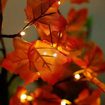 24Led Christmas Tree Lights Maple Twig Fairy Xmas Party Lamp Decorations 60Cm
