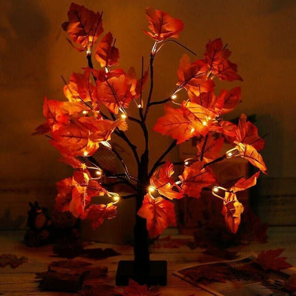 24Led Christmas Tree Lights Maple Twig Fairy Xmas Party Lamp Decorations 60Cm