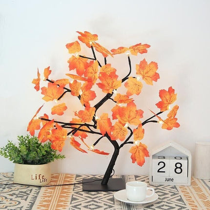 24Led Christmas Tree Lights Maple Twig Fairy Xmas Party Lamp Decorations 60Cm