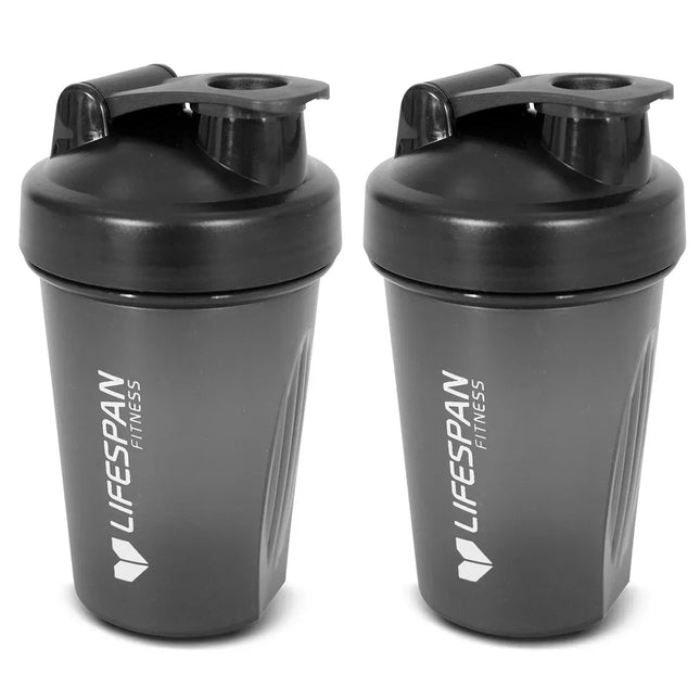 Lifespan Fitness Shaker Bottle 500ml in Black (Pack of 2) V572-LFAC-BTS500-BK2