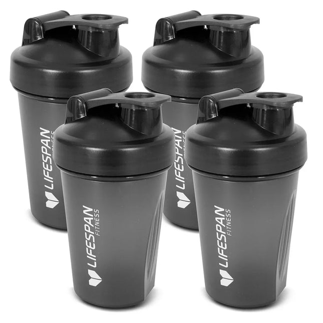 Lifespan Fitness Shaker Bottle 500ml in Black (Pack of 4) V572-LFAC-BTS500-BK4