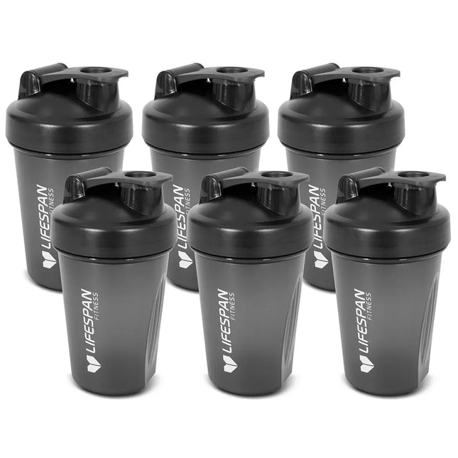 Lifespan Fitness Shaker Bottle 500ml in Black (Pack of 6) V572-LFAC-BTS500-BK6