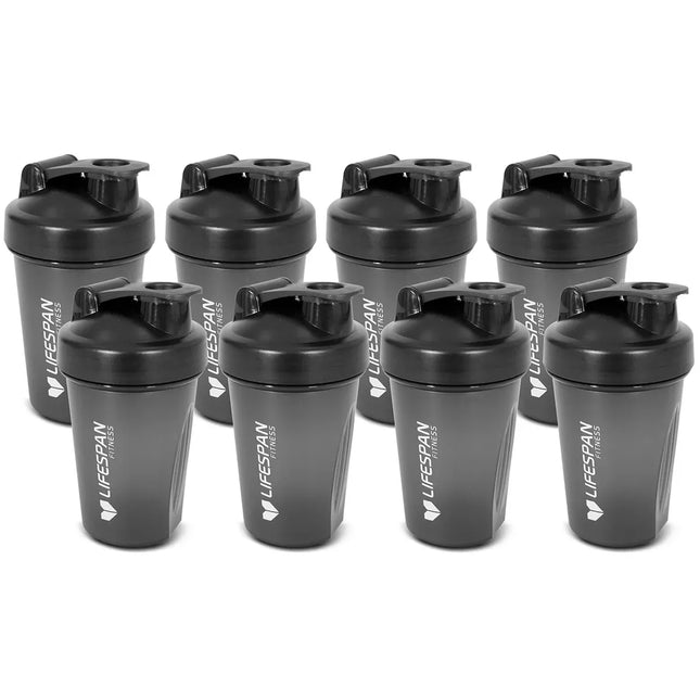 Lifespan Fitness Shaker Bottle 500ml in Black (Pack of 8) V572-LFAC-BTS500-BK8