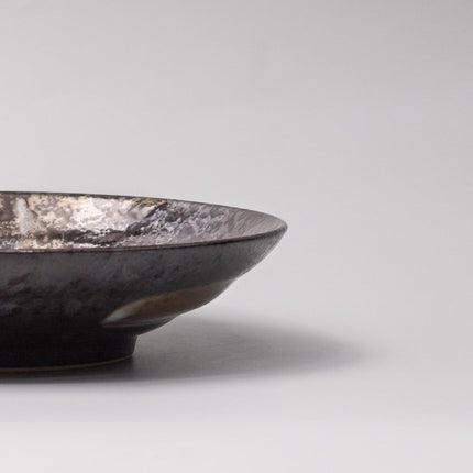 Pasta Bowl Flat 23cm Bronze Brushstroke Glaze