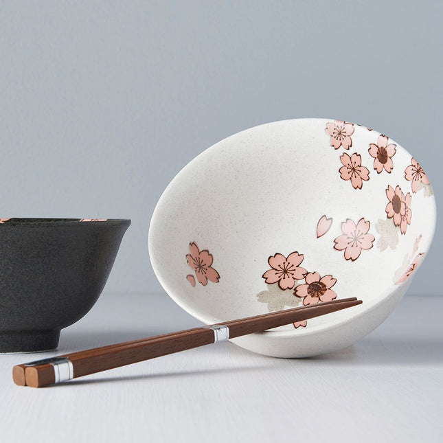 Bowl Set 2pcs with Chopsticks Cherry Blossom Design – product detail