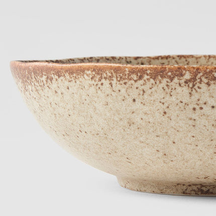 Bowl Oval 16cm Sand Fade Glaze
