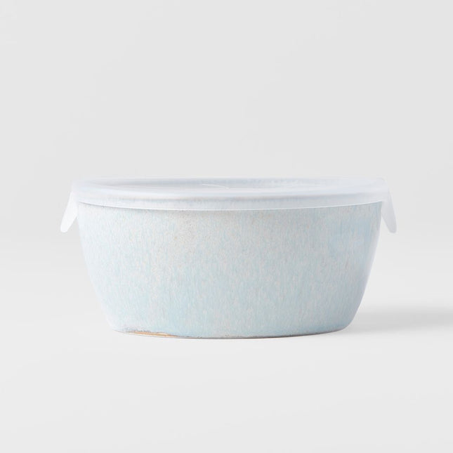 Bowl with Lid 13cm Steel Grey Glaze – product detail