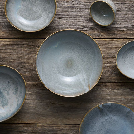 Bowl with Lid 13cm Steel Grey Glaze
