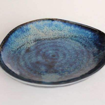 Tapas Plate Organic Shape 16.5cm Kanso Indigo Blue Glaze