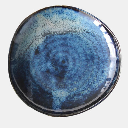 Tapas Plate Organic Shape 16.5cm Kanso Indigo Blue Glaze