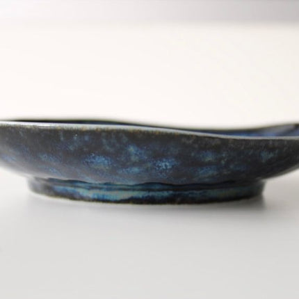 Tapas Plate Organic Shape 16.5cm Kanso Indigo Blue Glaze