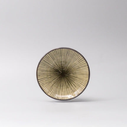 Saucer 13.5cm Green Converging Line Glaze