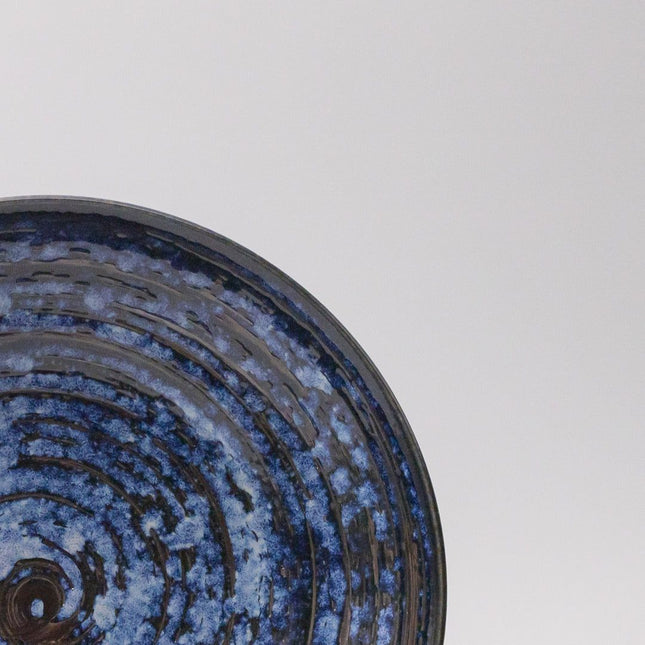 Open Flat Base 23cm Bowl Copper Swirl Glaze – product detail